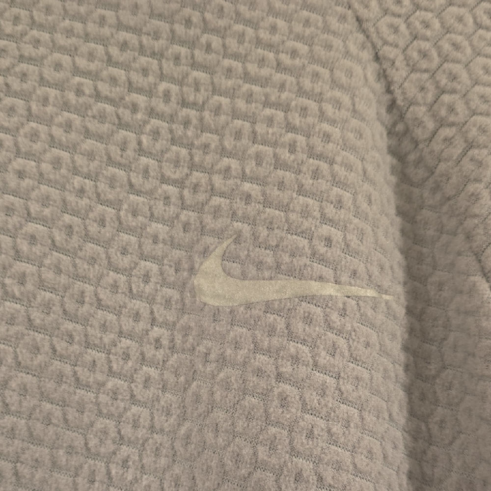 Nike Light Gray Waffle-Knit Long Sleeve Top - Picture 4 of 5